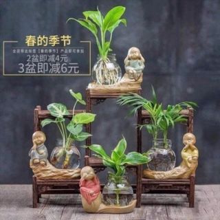 Bộ tượng 4 chú tiểu kèm bình