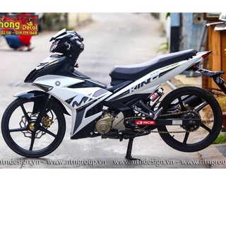 Tem rời exciter 150 mx king xám trắng