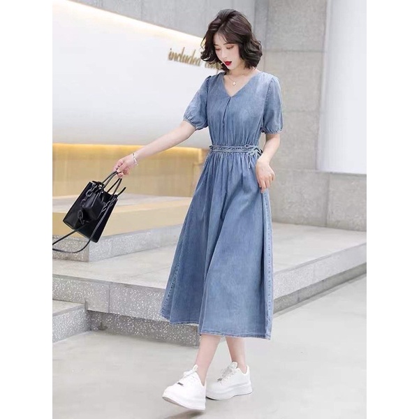 Đầm jean nữ cao cấp kiểu dáng năng động NP2878