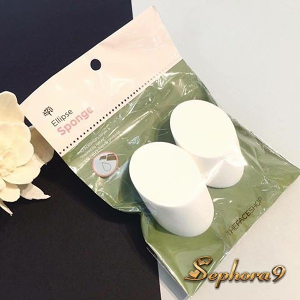 Mút tán kem nền TFS Ellipse Sponge The Face Shop hình Elip nhỏ gọn tiện lợi