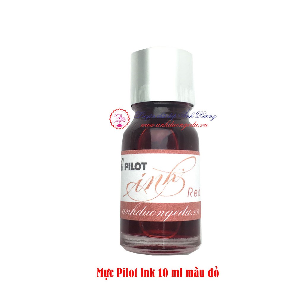 Mực bút máy Pilot Nhật Bản bền màu không lắng cặn cao cấp màu xanh đen/đen/đỏ lọ 10ml