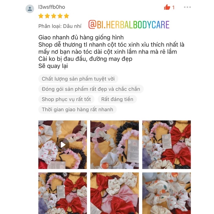 [Handmade] Scrunchies cột tóc, buộc tóc tiểu thư hình gấu màu be dễ thương cho bạn nữ