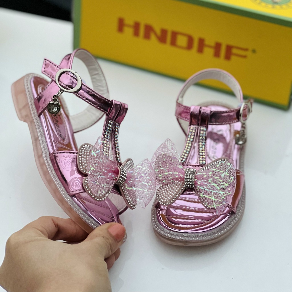 Sandal cho bé- Dép cho bé gái gắn nơ xinh xắn mã 0822B