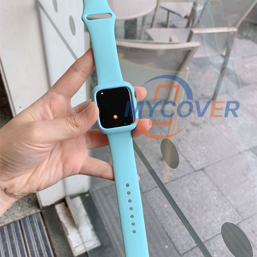 Ốp Silicone Màu Kẹo Cho Đồng Hồ Thông Minh Series 7 6 SE 5 4 3 2 1 Size 45mm 41mm 44mm 42mm 40mm 38mm