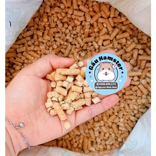 Gỗ nén vàng 1kg túi zíp lót chuồng cho hámter Bear
