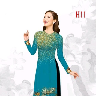 Xanh ngoc chấm vàng.