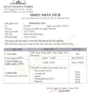 Tinh Dầu Hoa Sen Lam Hà