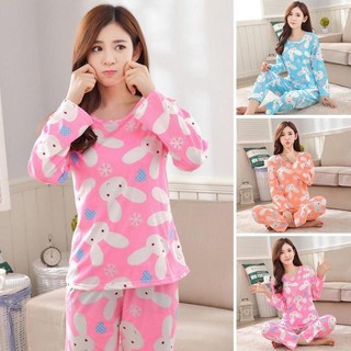 Đồ Ngủ Nữ Tay Dài Họa Tiết Hoạt Hình áo hở lưng bộ pijama nữ bra cotton đồ bộ thể thao quần lót lót nữ áo lót không