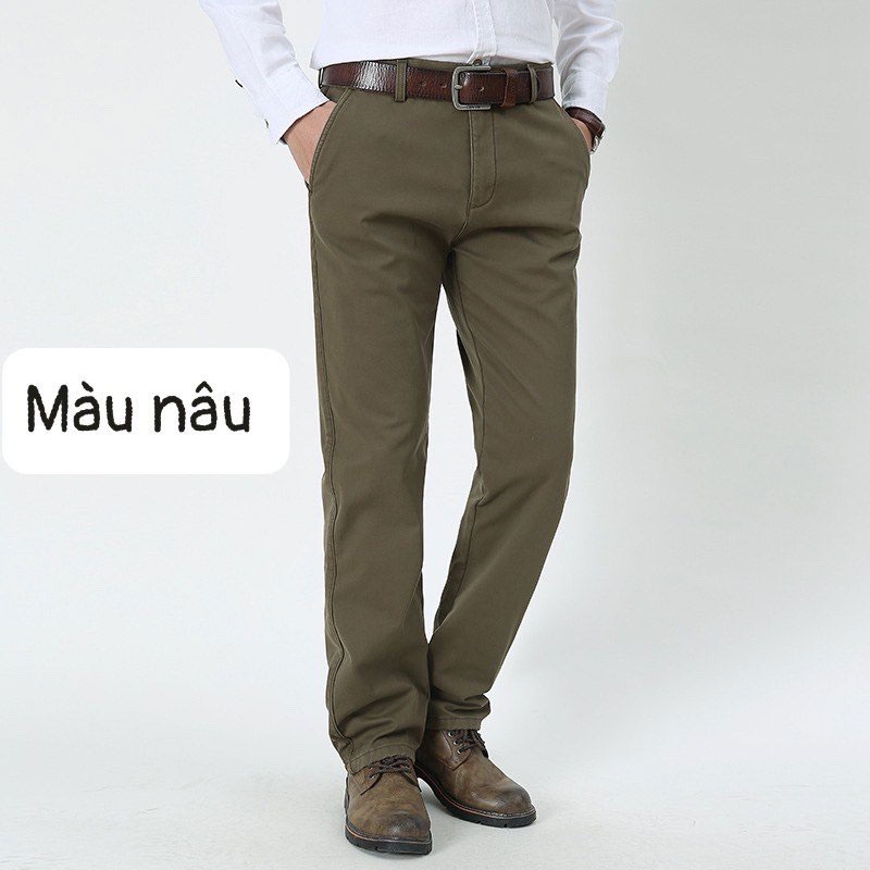 Quần KAKI nam trung niên cao cấp, hàng VNXK 100% cho người từ 40-95Kg mặc vừa