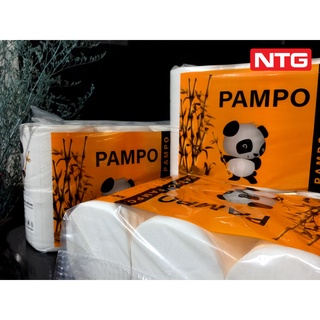 Combo 2 lốc giấy vệ sinh pampo, 3 lớp, , không lõi, giấy dai, mịn, cuộn lên đến 250 tờ