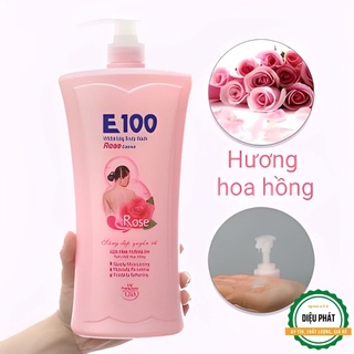 ⚡️ sữa tắm trắng da e100 rose tinh chất hoa hồng 1.2 lít