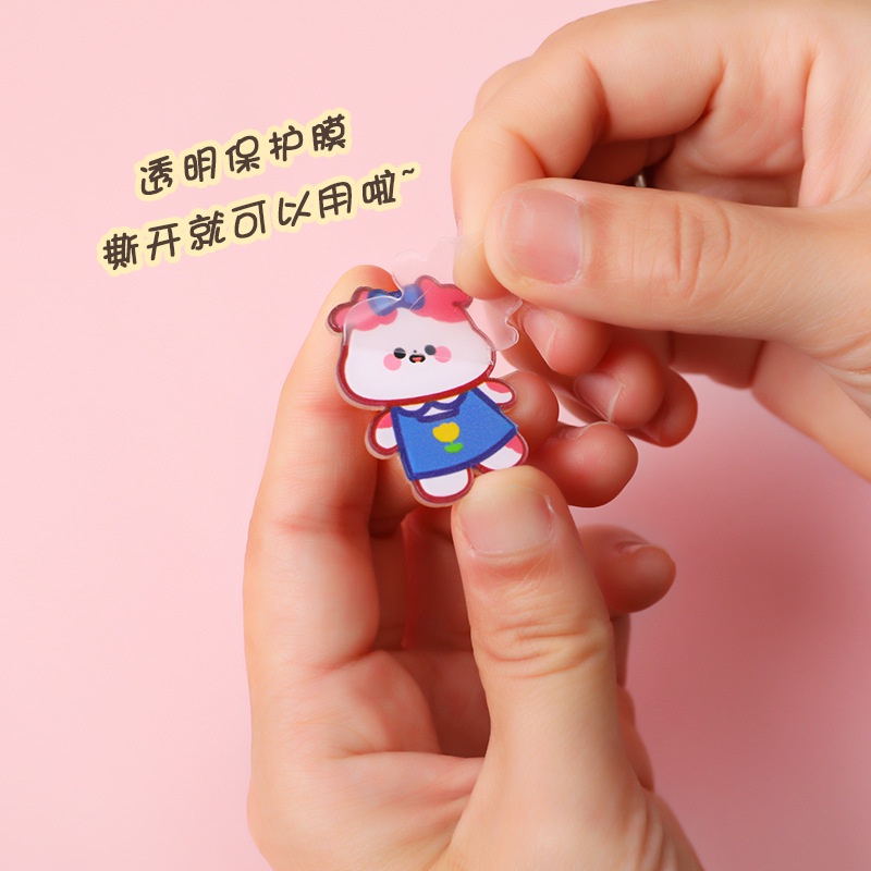 Huy Hiệu Cài Áo Hình Bé Bò Sữa Siêu Cute Ngộ Nghĩnh Pin Mica Cài Áo Balo Túi Xách Xinh Xắn Học Sinh Sinh Viên