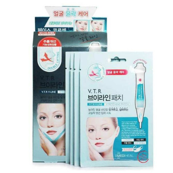 [PP chính hãng Mediheal VN] Combo 4 miếng Mặt Nạ Nâng Cơ, Giảm Mỡ Thừa Tạo Hình V-Line Mediheal V.T.R Stretching patch