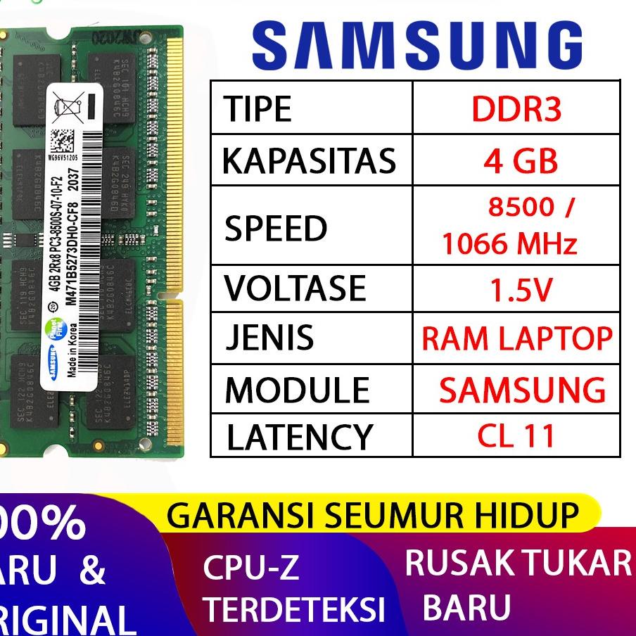 Ram 0FVKY RAM DDR3 4GB 8500/1066 MHz Cho LAPTOP SAMSUNG DDR3 4GB 63