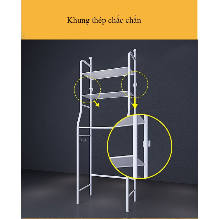 Kệ Nhà Vệ Sinh, Kệ Bồn Cầu 3 Tầng, Kệ máy giặt cao Cấp sắp xếp đồ đạc gọn gàng, thông minh chất liệu bền đẹp