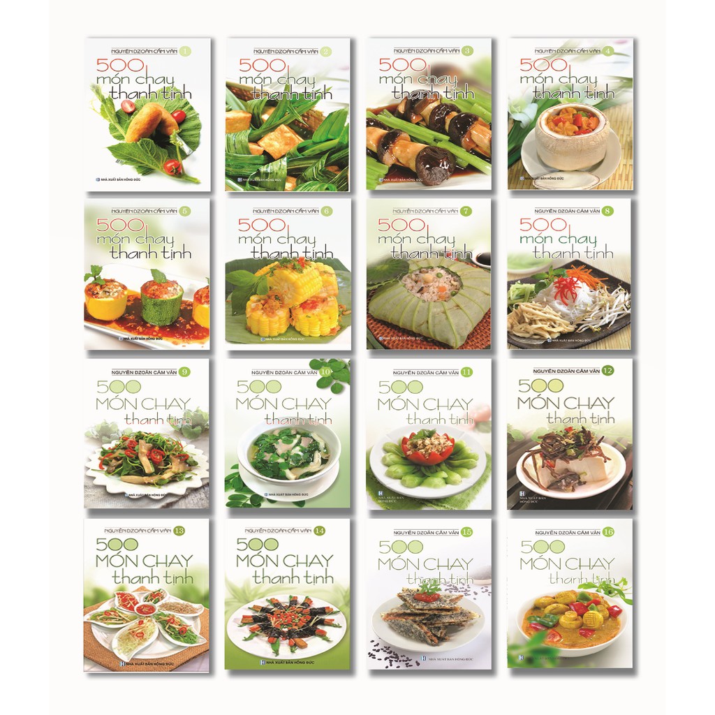 Sách - Trọn Bộ 500 Món Chay Thanh Tịnh - Nguyễn Dzoãn Cẩm Vân (Bộ 16 Cuốn) | BigBuy360 - bigbuy360.vn