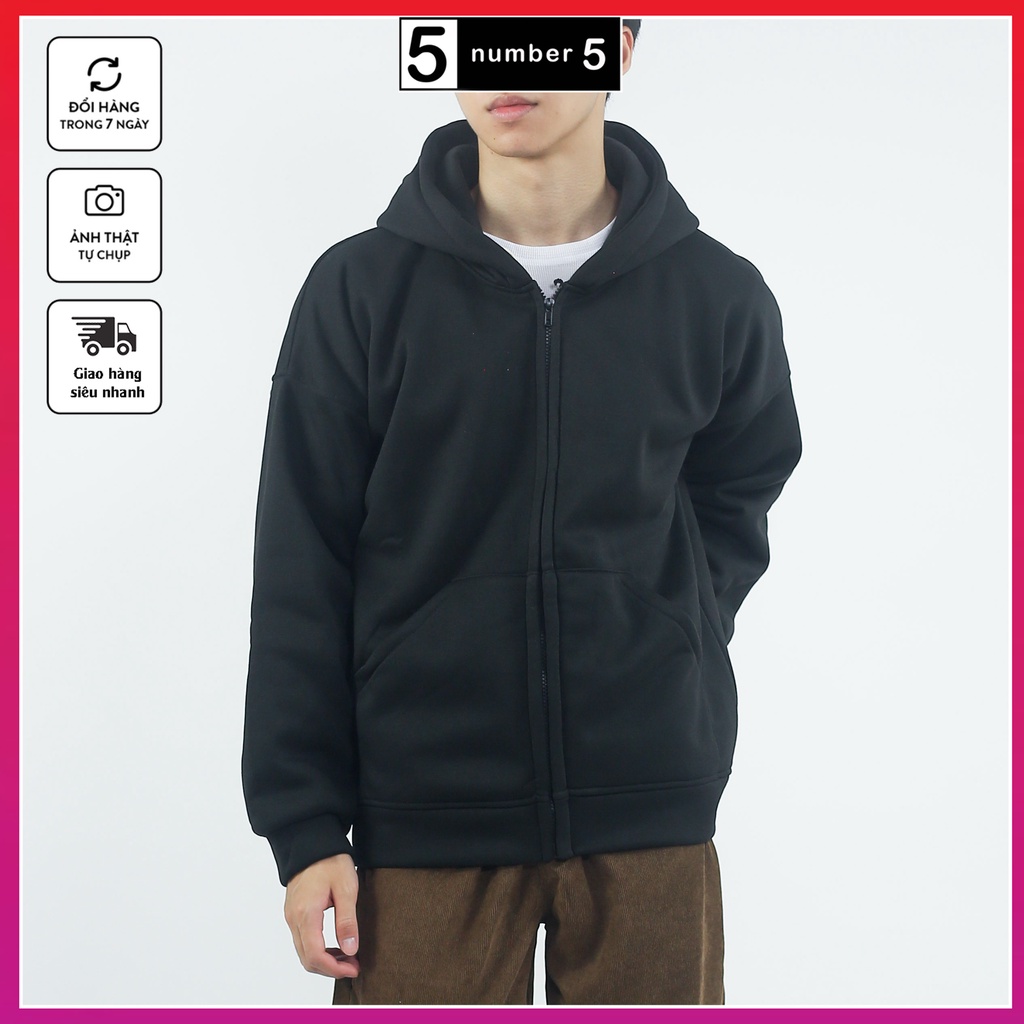 Áo Hoodie Kéo Khóa Nam Nữ, Áo Khoác Nỉ Có Nón Unisex [HCK]