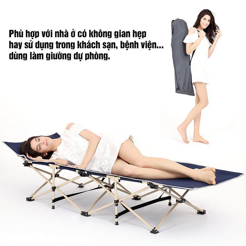 Giường ngủ văn phòng GẤP GỌN- Giường xếp khung hợp kim sơn tĩnh điện không gỉ- Nhỏ gọn, tiện lợi, siêu bền!