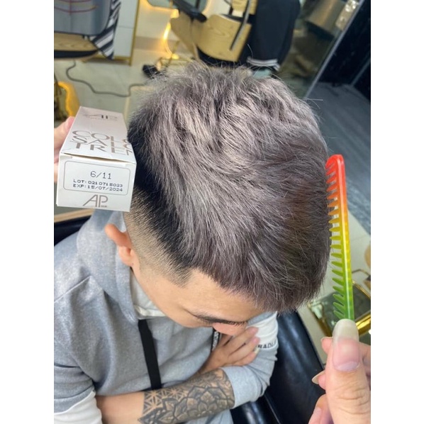 Màu Nhuộm AP Nâu Xám Khói Trì 6.11 Intensde Dark Blonde Ash Hair Dye Cream