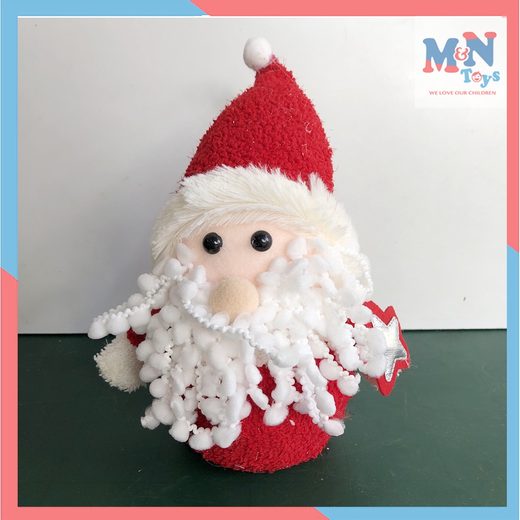 Ông già Noel trang trí Giáng sinh cao 22cm treo cây thông và để bàn