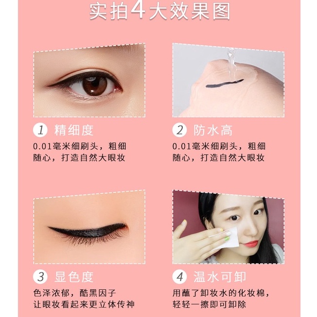 Bút Kẻ Mắt Màu Đen Cá Tính Nhanh Khô Chống Thấm Nước Không Nhòe Lâu Trôi Không Dễ Phai Màu