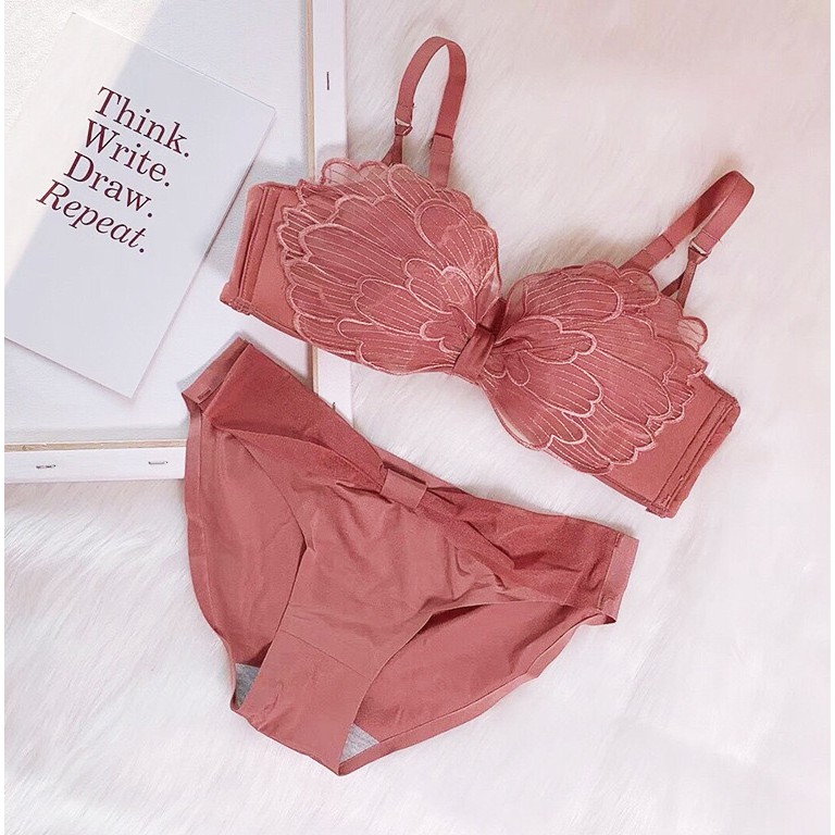 BỘ ĐỒ LÓT REN CÁNH BƯỚM SEXY CUP NGANG MẶC NHIỀU KIỂU B849 | BigBuy360 - bigbuy360.vn