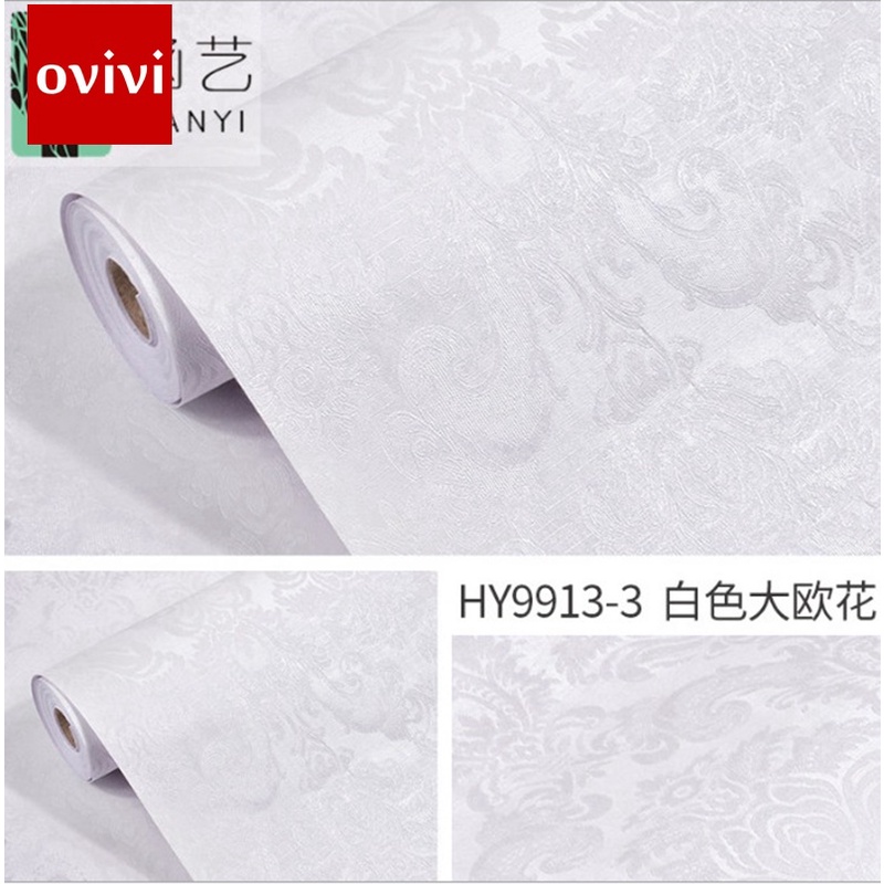 Giấy dán tường phòng ngủ 3d có keo sẵn 10m hoa văn giá rẻ đẹp ovivi