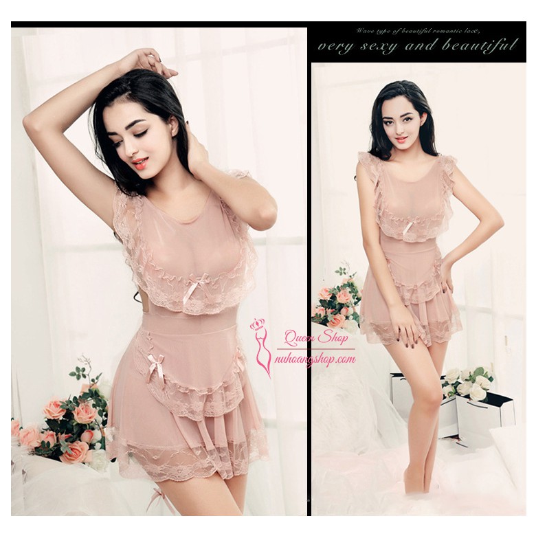 [ Hàng Chuẩn- Mềm mịn] Váy ngủ gợi cảm VAY320B2 - đầm ngủ sexy cao cấp | BigBuy360 - bigbuy360.vn