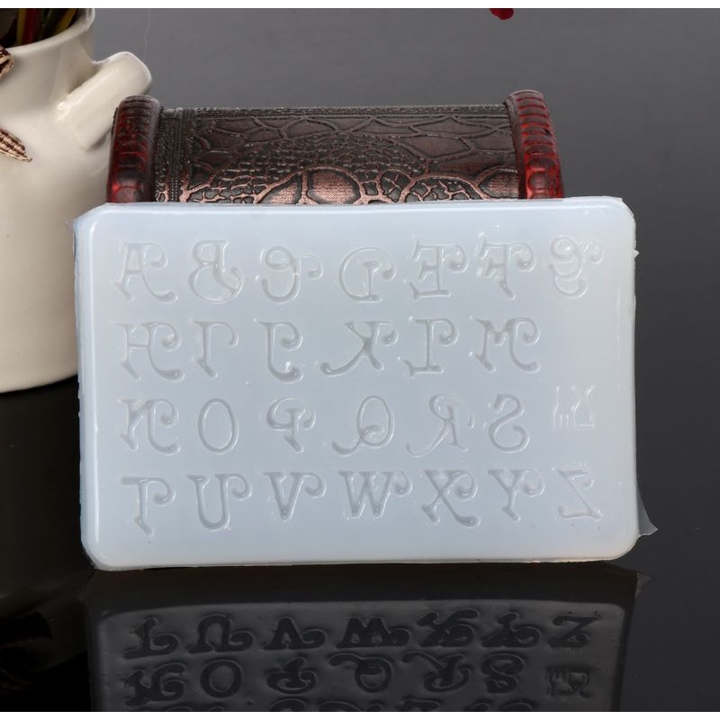 Sa Khuôn Silicon Làm Móc Khóa Hình Chữ Cái DIY
