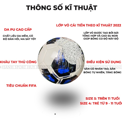 Quả bóng đá tiêu chuẩn baoyen1010 GIÁ RẺ, banh bóng đá số 5,4,3 cúp ngoại hạng Anh