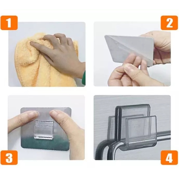 1 Chiếc [Mới] [Mới] pc. Móc Treo Đồ Dán Tường Đa Năng Trong Suốt Không Để Lại Dấu Vết