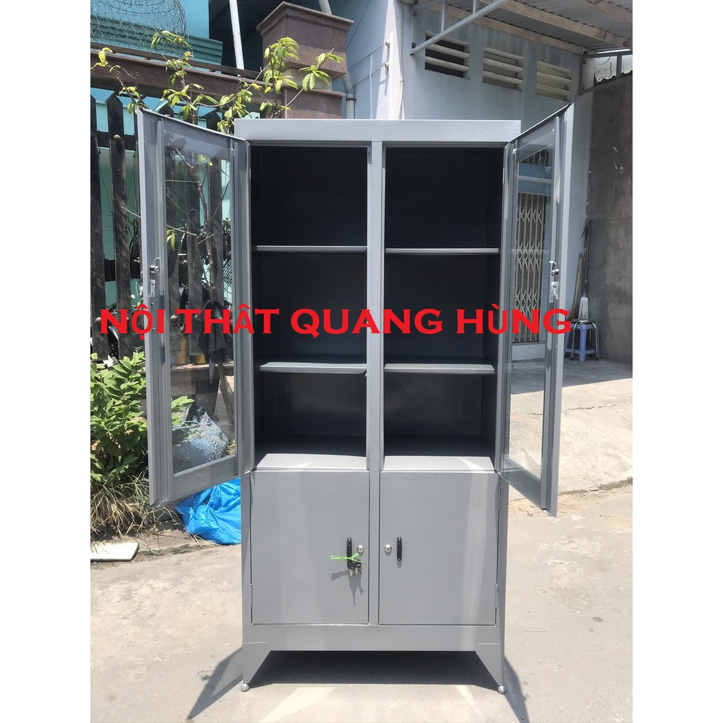 TỦ ĐỰNG HỒ SƠ 2 KÍNH - CHO VĂN PHÒNG , GIA ĐÌNH - FREE SHIP HCM