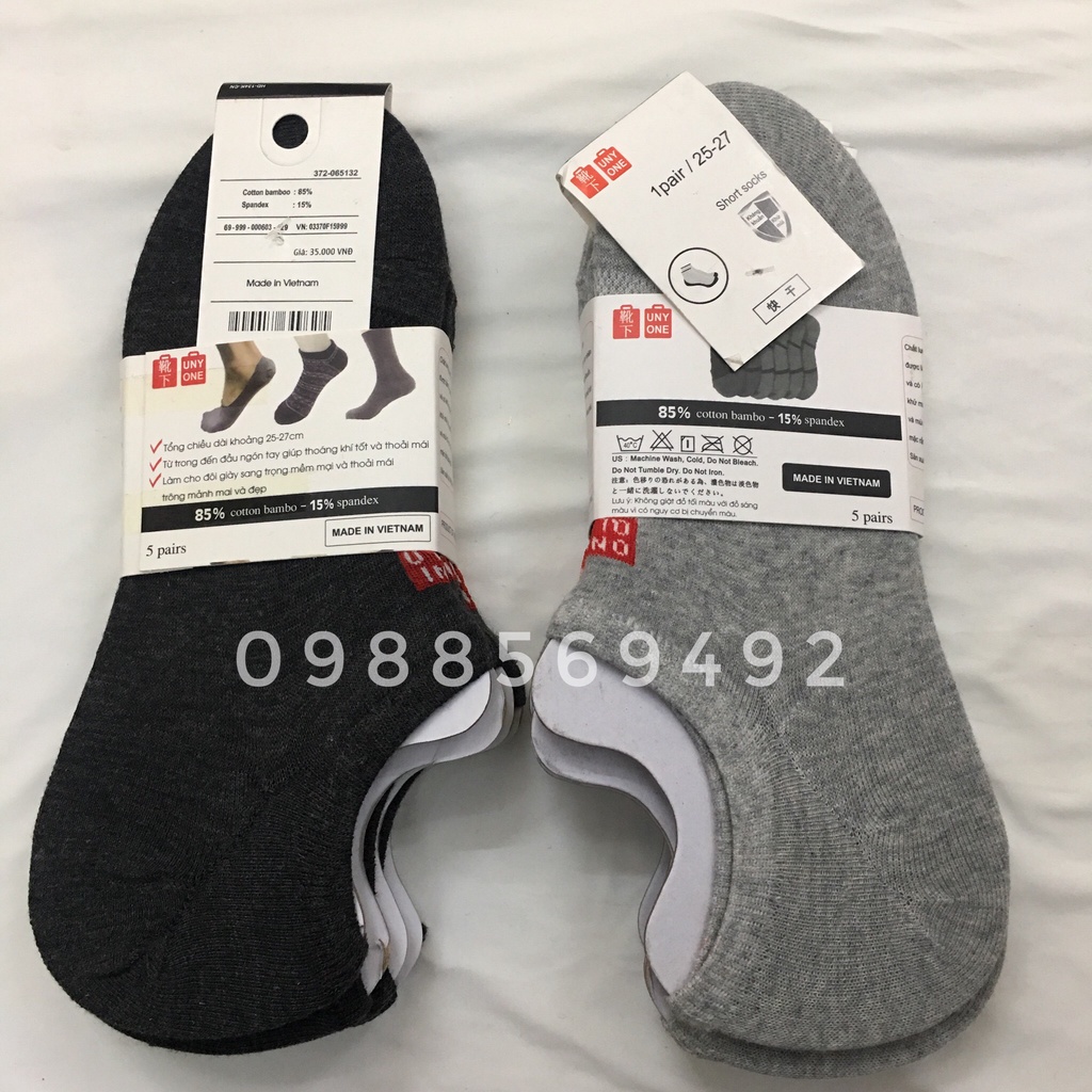 COMBO 10 ĐÔI Tất lười ngắn nam nữ chất cotton thấm hút co giãn tốt kháng khuẩn chống hôi chân