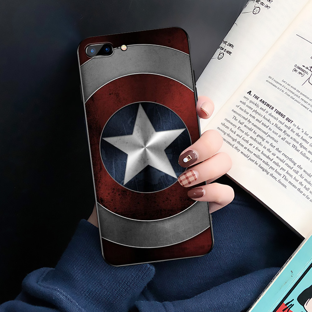 Ốp Điện Thoại Silicon Mềm Hình Anh Hùng Marvel Captain America Lc88 Cho Apple Iphone 8 7 6 6s 5s 5 Se Plus 2020