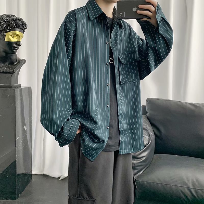 Fashion Long Sleeve Stripe Shirt For Men