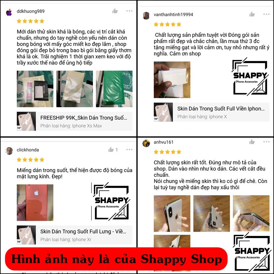 Skin Dán Trong Suốt TPU Full Viền Cho Các Dòng IPhone [Shappy Shop] | BigBuy360 - bigbuy360.vn