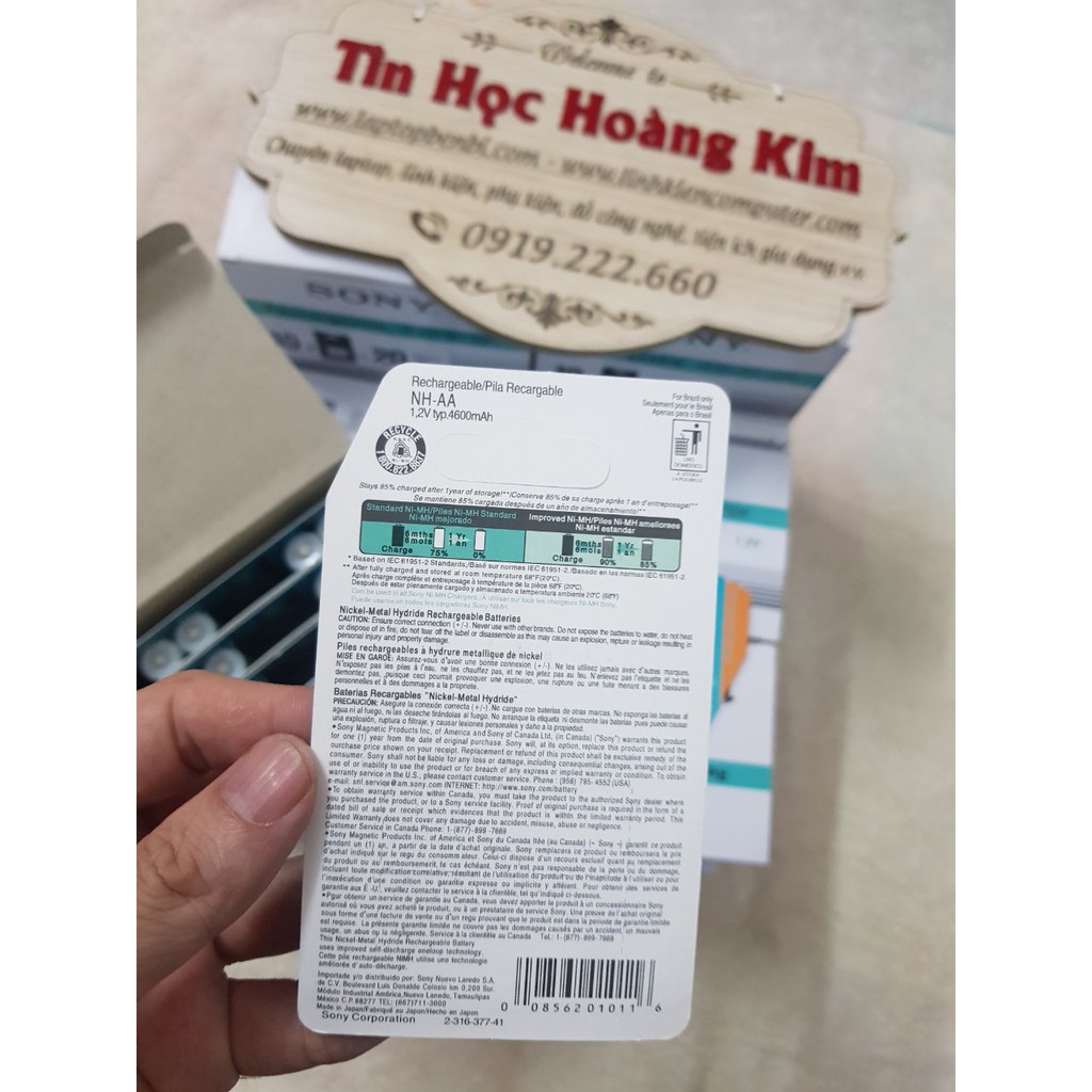 Pin tiểu sạc sony 2A  4600 mAh và 3A  4300mAh dùng cho các thiết bị điện tử và bộ sạc Jiabao A612