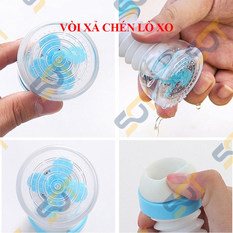 Vòi Lọc Nước Có Quạt Xoay 360 Độ Giúp Tăng Áp Và Có Thể Kéo Dài Ngắn Vòi Lọc