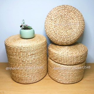 Ghế đôn ngồi lục bình, bèo tây đa năng decor D40cm