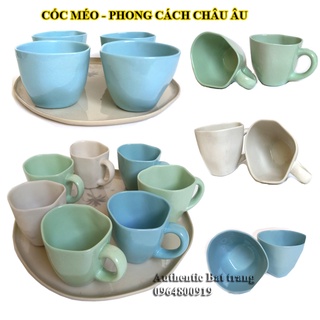 CỐC MÉO, CHÉN MÉO Phong cách độc đáo dùng để thưởng thức trà, cà phê - gốm sứ Authentic Bát tràng