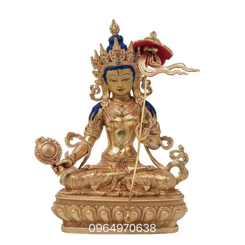 Tượng đồng Tây Tạng - bạch tản Phật mẫu 16.5cm