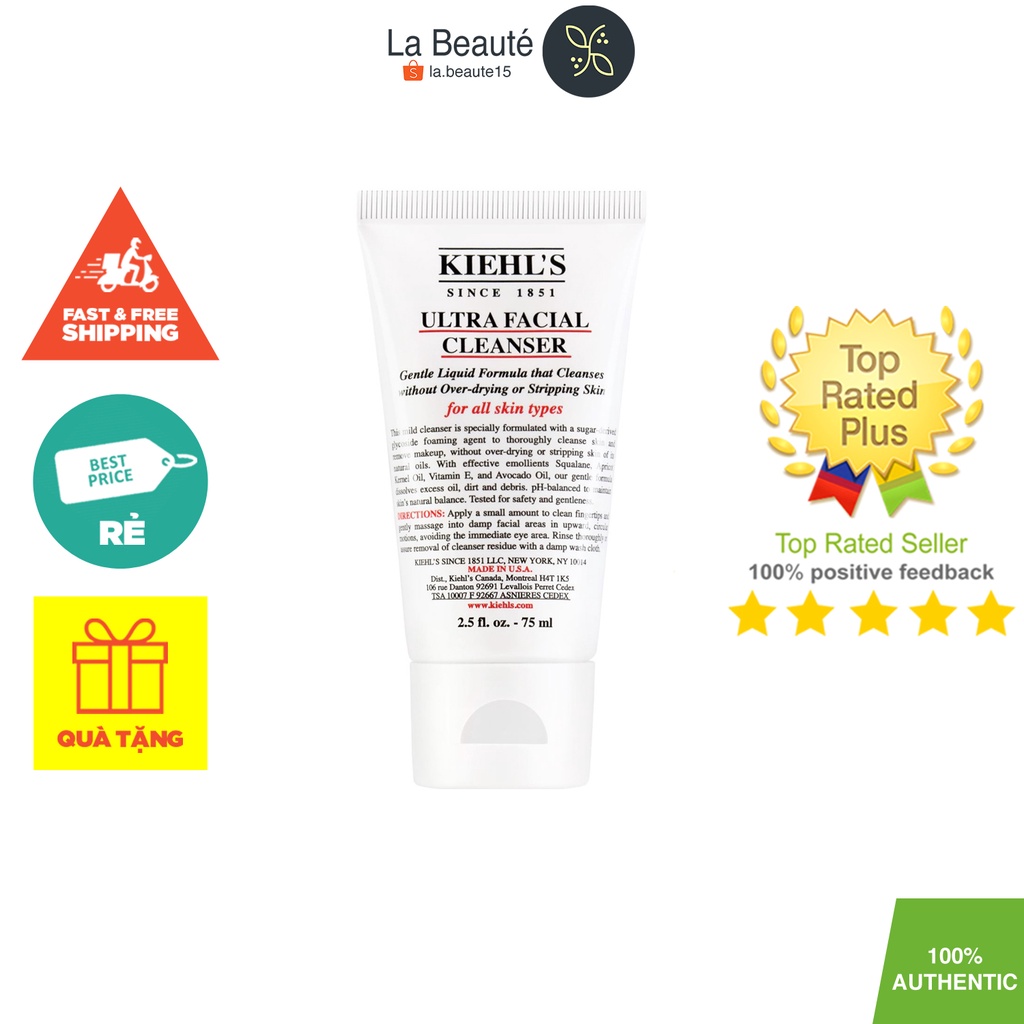 Kiehl's Ultra Facial Cleanser - Sữa Rửa Mặt Dịu Nhẹ Nhiều Dung Tích