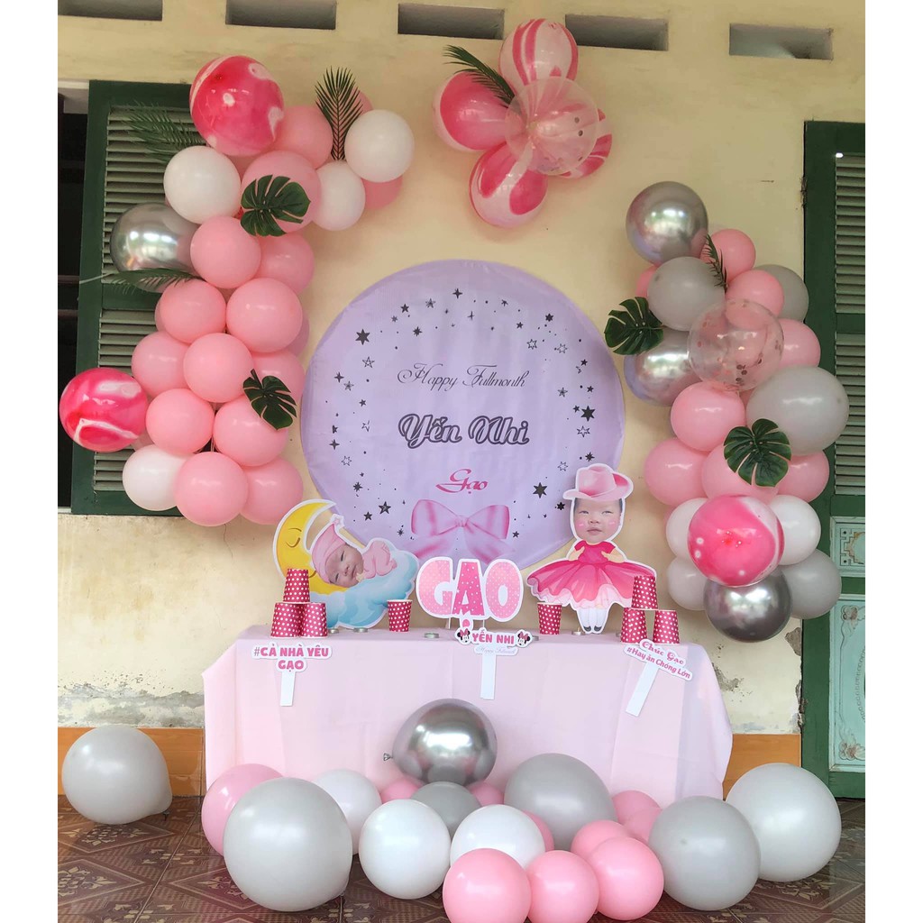 Phông bạt Backrop sinh nhật in tên, thông tin riêng mỗi bé lên phông, background trang trí sinh nhật