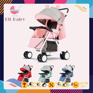 Xe đẩy cho bé ,xe đẩy em bé 2 chiều 3 tư thế gấp gọn, bánh xe chống sốc
