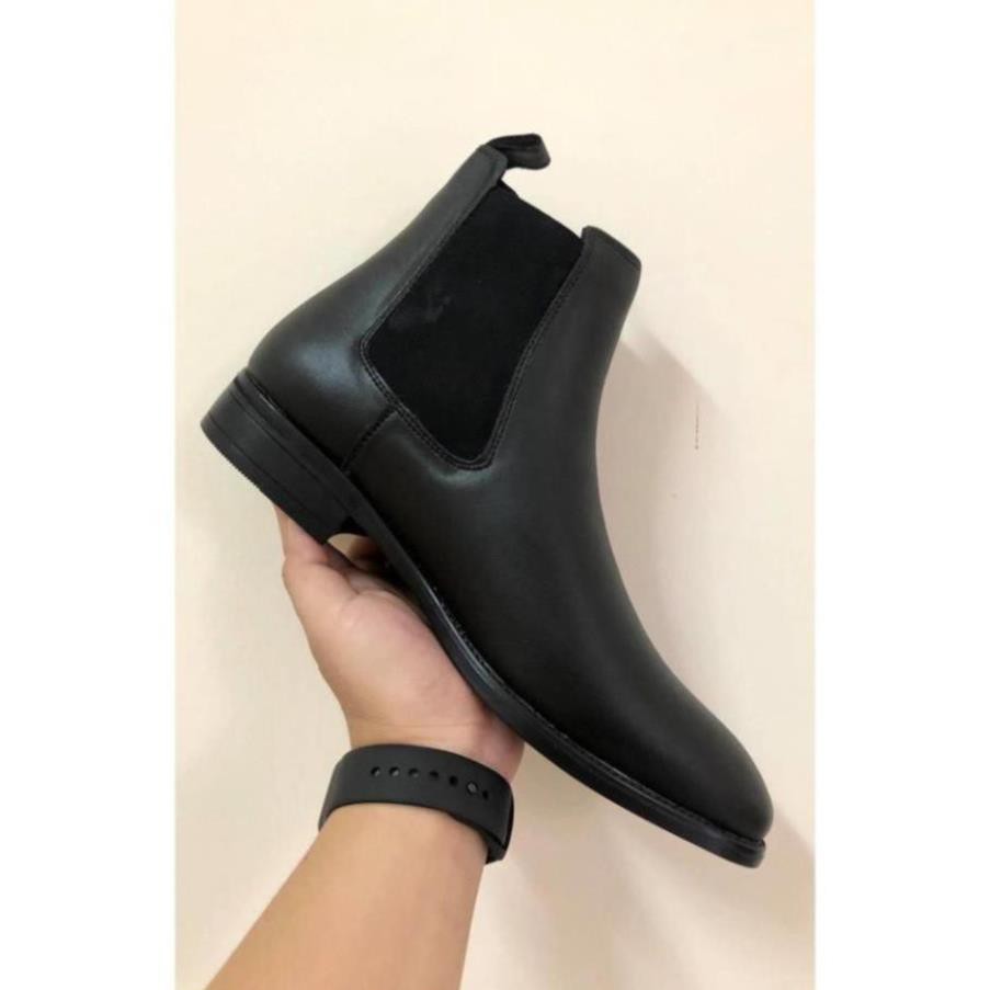 Giày Chelsea Boots nam SN15 cao cổ da bò đế độn 4cm cá tính năng động trẻ trung [Sale]