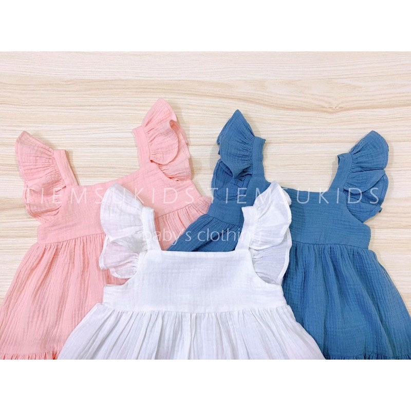 Váy babydoll cho bé vải xô muslin