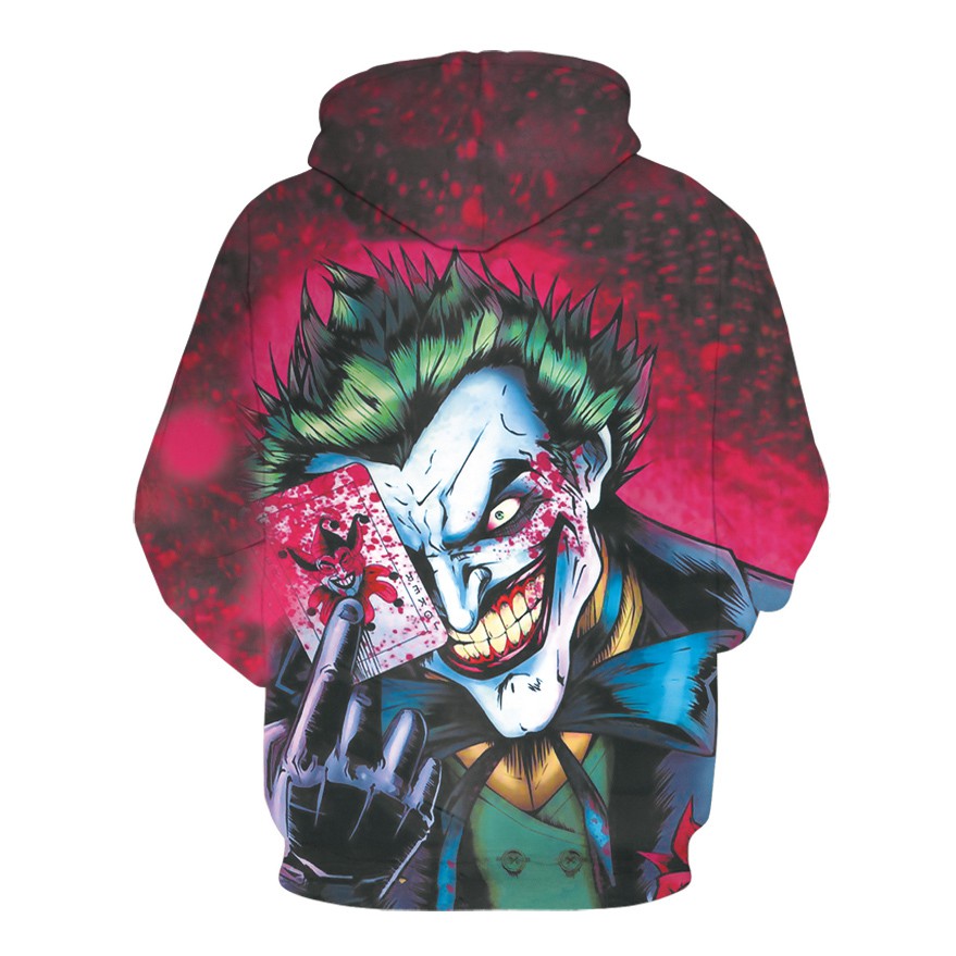 Áo Hoodie Mỏng In Hình Lá Bài Poker / Mặt Nạ Halloween