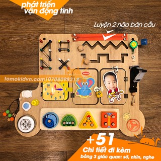 Bảng bận rộn busy board cho bé từ 6 tháng - phát triển kỹ năng vận động, vận động tinh
