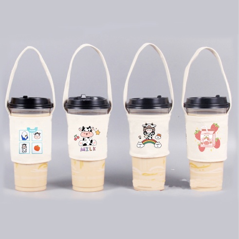 Túi treo cốc quả bơ TTCI7 cup holder avocado trà sữa trứng lười yakult hoa cúc GD bò sữa gudetama