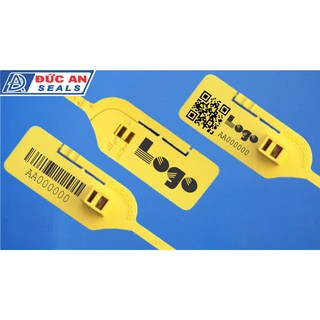 10 chiếc - Seal khóa niêm phong kẹp chì dây nhựa răng cưa 2 lần niêm DA24